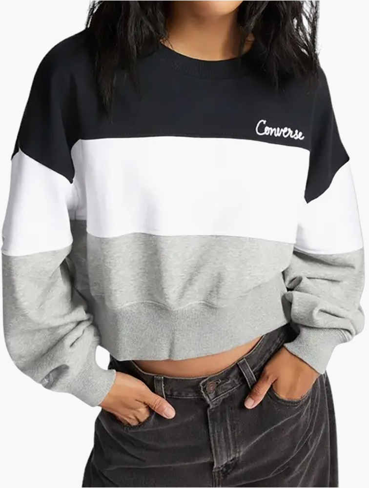 Black converse sweatshirt hotsell